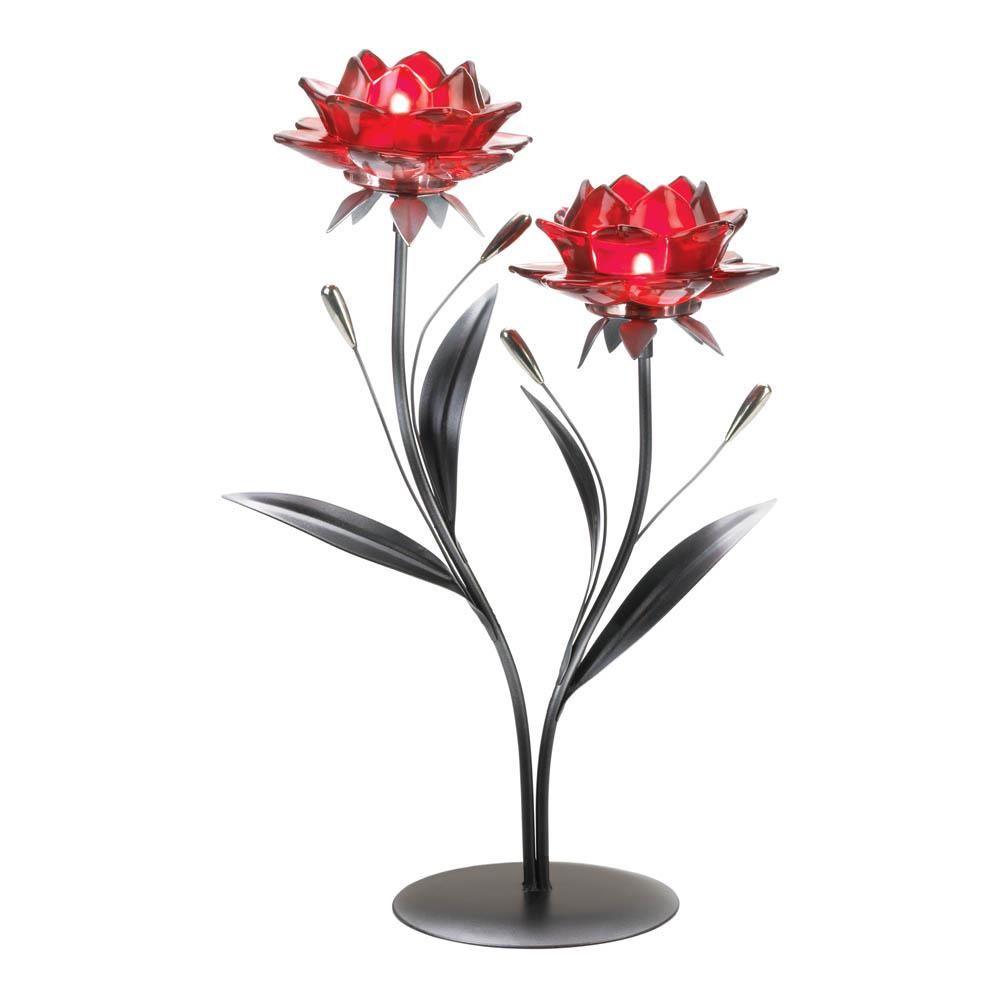 Beautiful Red Flowers Candle Holder cover image