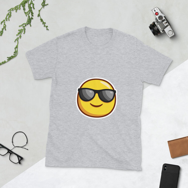 Short-Sleeve Unisex T-Shirt Emoji Sunglasses cover image