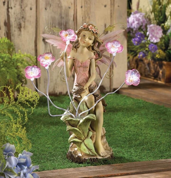 Peony Fairy Solar Statue cover image